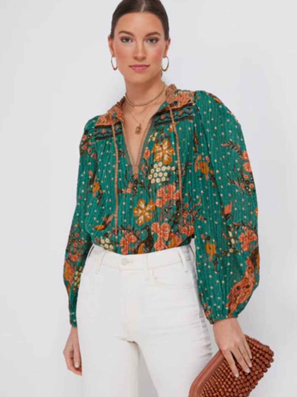 ULLA JOHNSON Hummingbird Rana Blouse SZ US 2